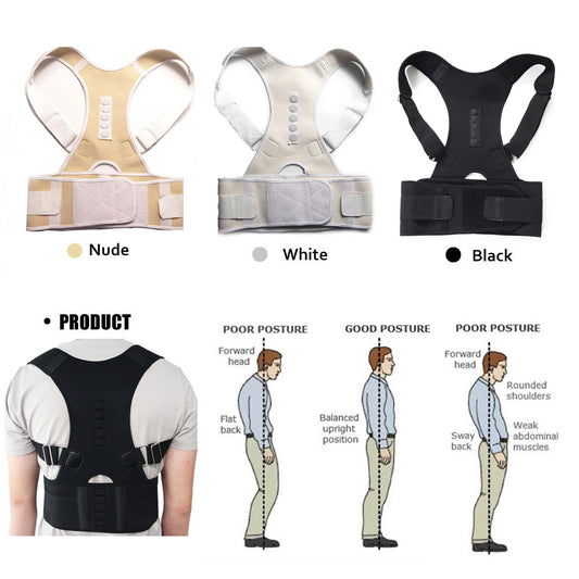 Magnetic Therapy Posture Corrector Brace - Shoulder Back Support Belt for Men & Women